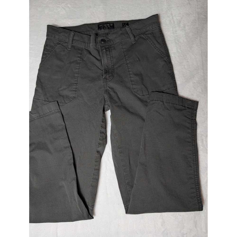 Lucky Brand Utility Pant Gray Straight Leg Workwear Gorpcore Womens 6